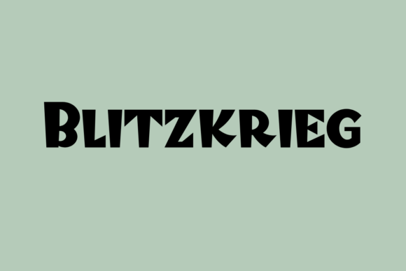 Blitzkrieg Typeface: A Bold Display Font for Web Design