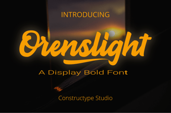 Orenslight: A Trendy Font for Creative Makers