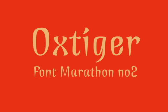 Oxtiger: The Graceful Display Font for Handmade Creations