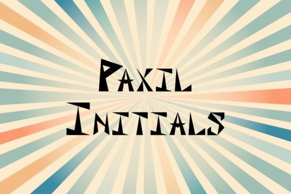 Paxil Initials Font for Modern Editorial Design