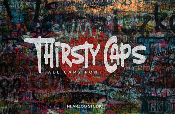 Thirsty Caps: A Bold Display Typeface for Modern Editorial Design